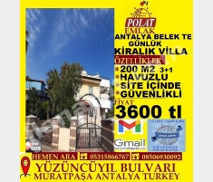 ANTALYA BELEKTE GÜNLÜK KİRALIK 200 m2 3+1 VİLLA 3... ANTALYA BELEKTE GÜNLÜK KİRALIK 200 m2 3+1 VİLLA 3...