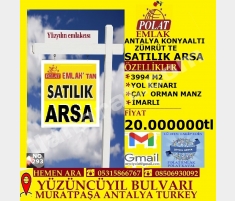 ANTALYA KONYAALTI ZÜMRÜT TE SATILIK 3994 M2 ARSA 2... ANTALYA KONYAALTI ZÜMRÜT TE SATILIK 3994 M2 ARSA 2...