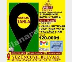 ISPARTA YALVAÇ SÜCÜLLÜ ELMADİBİNDE SATILIK 363 M2 ... ISPARTA YALVAÇ SÜCÜLLÜ ELMADİBİNDE SATILIK 363 M2 ...